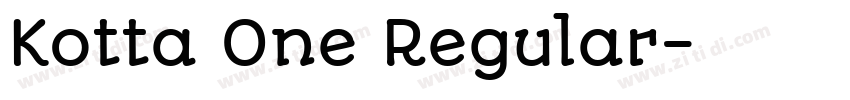 Kotta One Regular字体转换